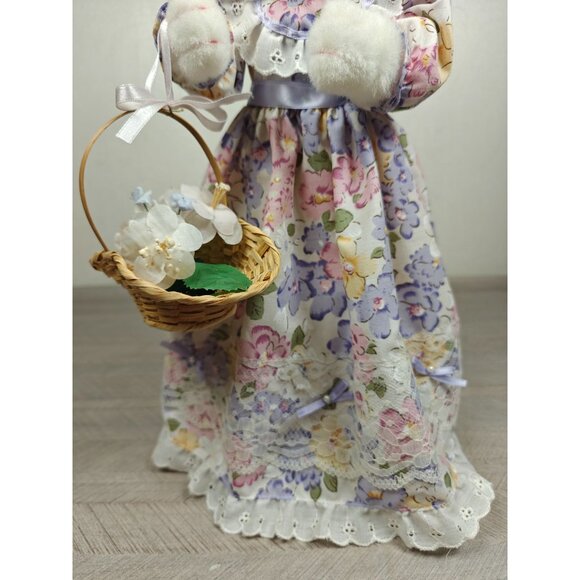 Vintage Telco Motion-ettes Easter Rabbit Mrs Bunny Display Figure With Basket - Picture 9 of 11